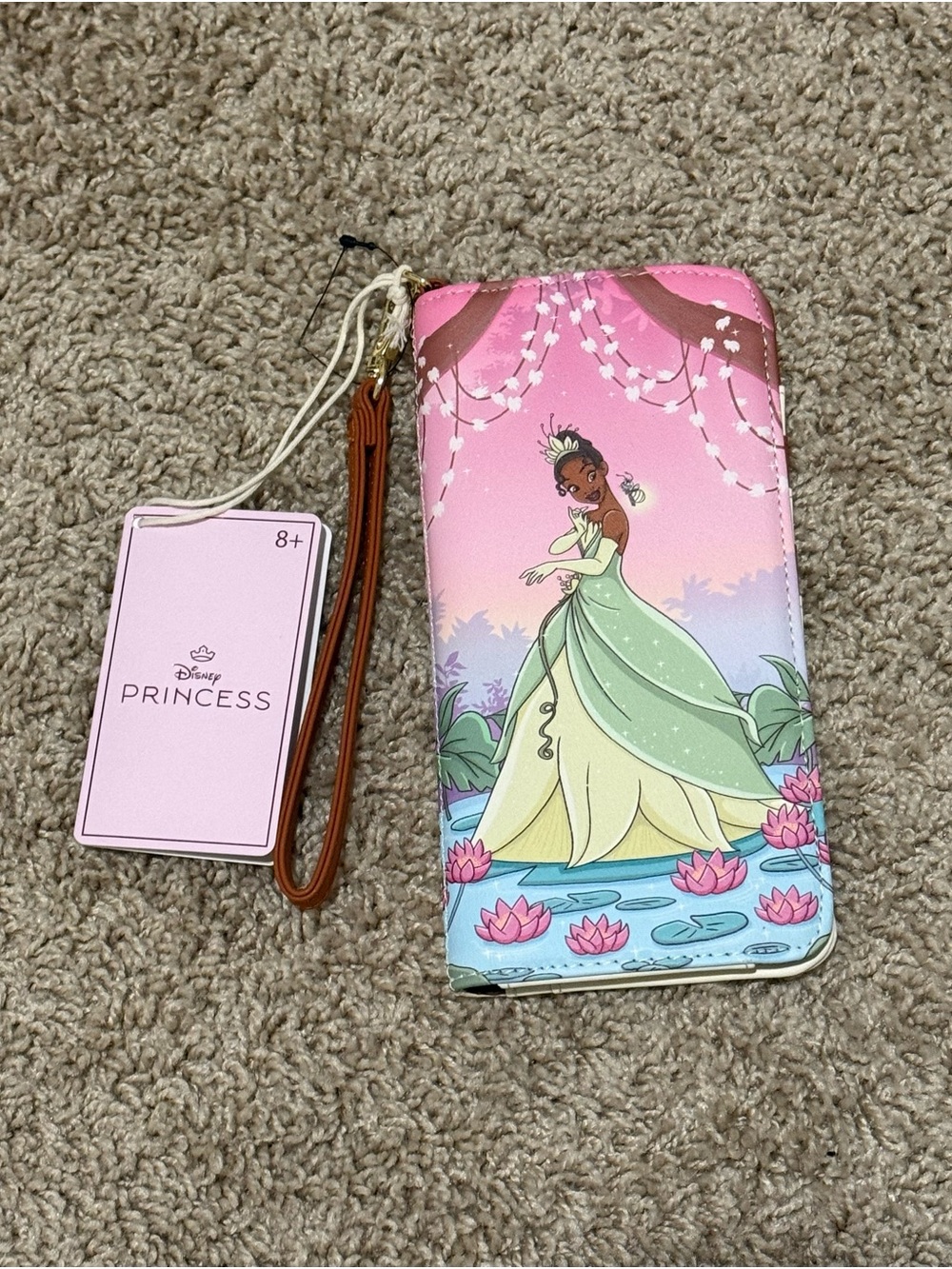 Loungefly Pink & Green Tiana Princess Wristlet Wallet